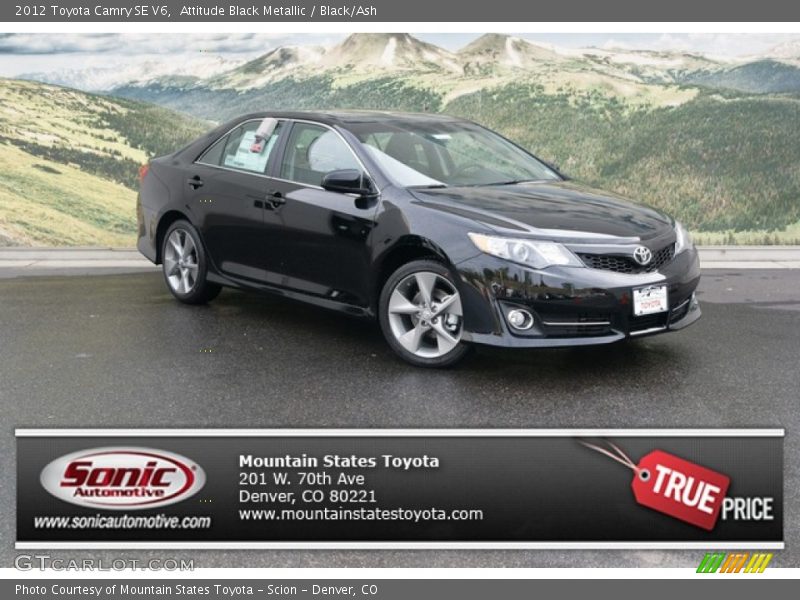 Attitude Black Metallic / Black/Ash 2012 Toyota Camry SE V6