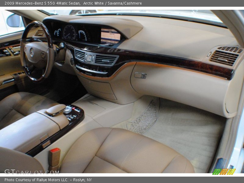 Arctic White / Savanna/Cashmere 2009 Mercedes-Benz S 550 4Matic Sedan