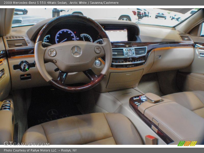 Arctic White / Savanna/Cashmere 2009 Mercedes-Benz S 550 4Matic Sedan