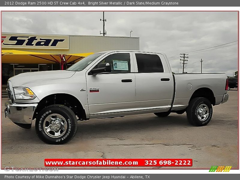 Bright Silver Metallic / Dark Slate/Medium Graystone 2012 Dodge Ram 2500 HD ST Crew Cab 4x4