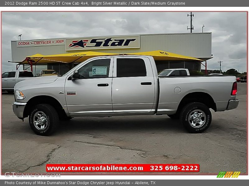 Bright Silver Metallic / Dark Slate/Medium Graystone 2012 Dodge Ram 2500 HD ST Crew Cab 4x4