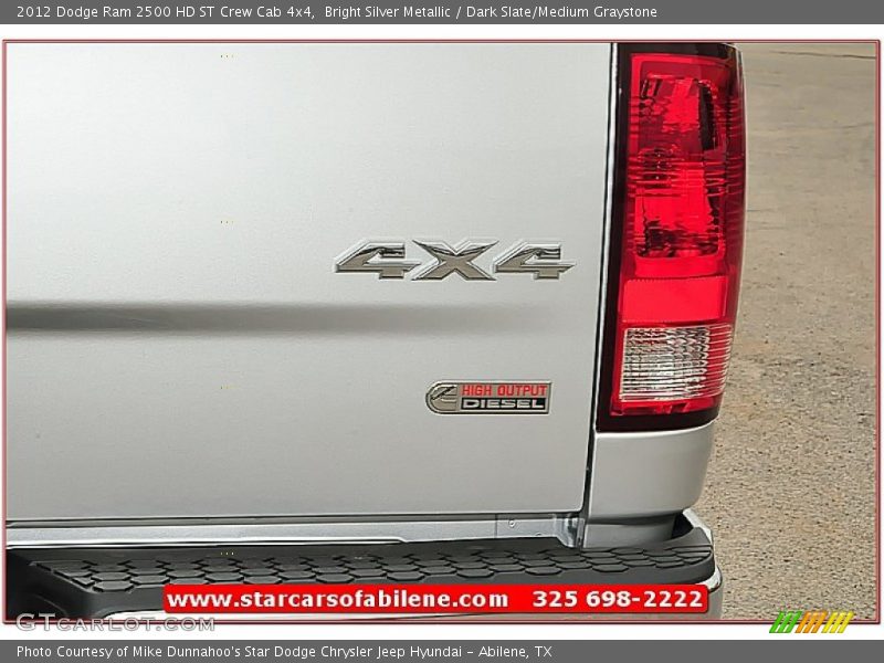 Bright Silver Metallic / Dark Slate/Medium Graystone 2012 Dodge Ram 2500 HD ST Crew Cab 4x4