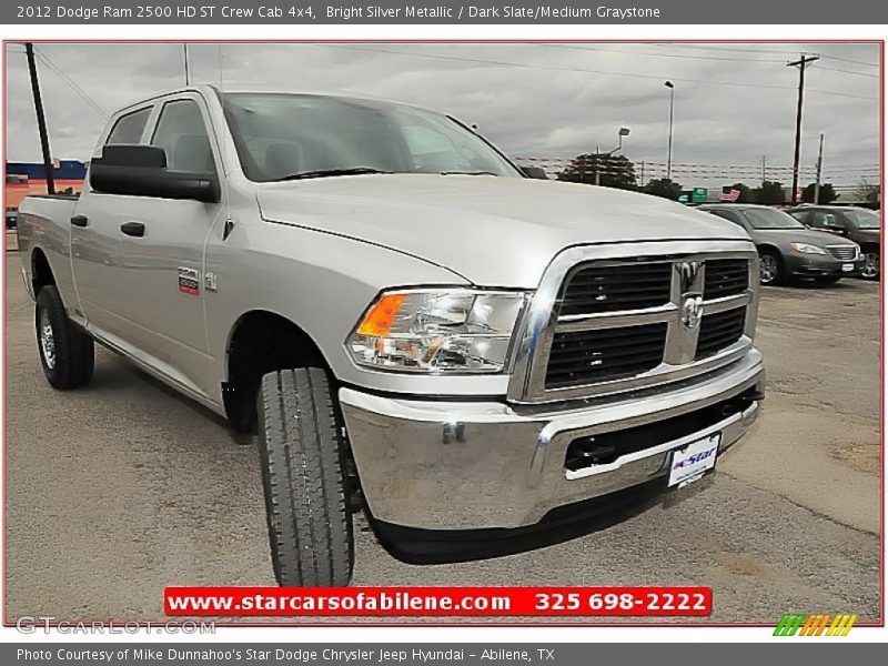 Bright Silver Metallic / Dark Slate/Medium Graystone 2012 Dodge Ram 2500 HD ST Crew Cab 4x4