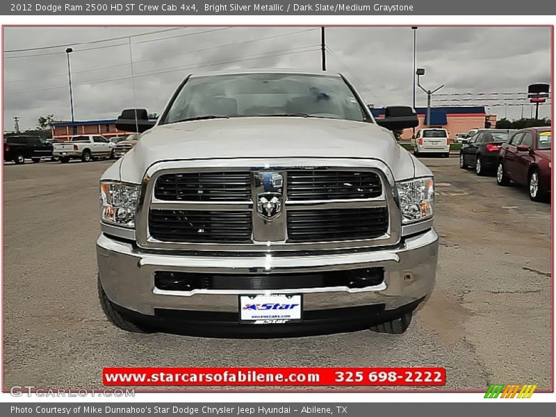 Bright Silver Metallic / Dark Slate/Medium Graystone 2012 Dodge Ram 2500 HD ST Crew Cab 4x4