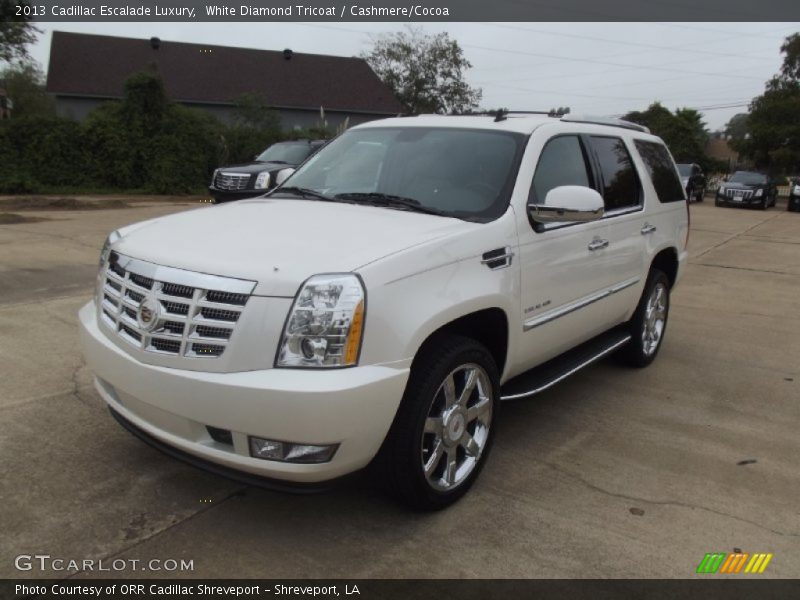 White Diamond Tricoat / Cashmere/Cocoa 2013 Cadillac Escalade Luxury