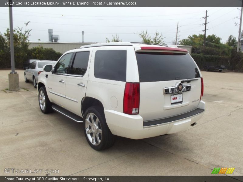 White Diamond Tricoat / Cashmere/Cocoa 2013 Cadillac Escalade Luxury