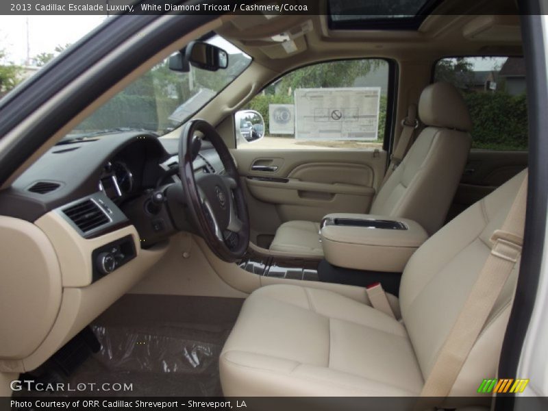 White Diamond Tricoat / Cashmere/Cocoa 2013 Cadillac Escalade Luxury