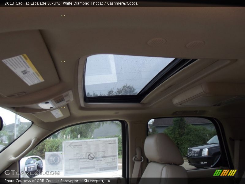 White Diamond Tricoat / Cashmere/Cocoa 2013 Cadillac Escalade Luxury