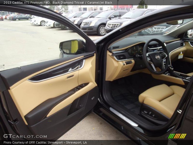 Black Diamond Tricoat / Caramel/Jet Black 2013 Cadillac XTS Premium FWD
