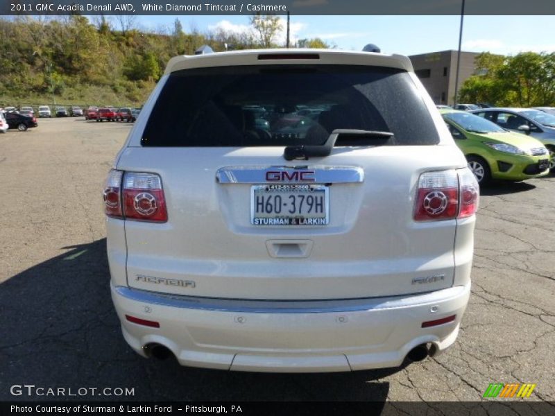 White Diamond Tintcoat / Cashmere 2011 GMC Acadia Denali AWD
