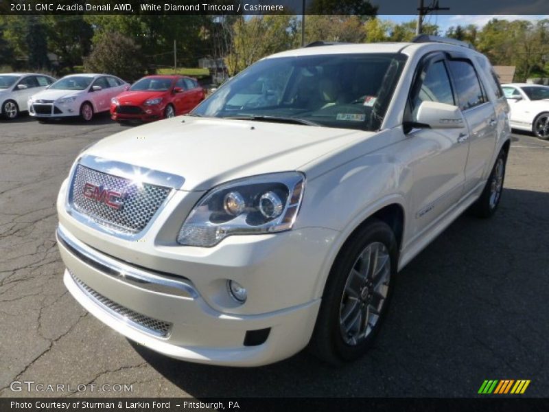 White Diamond Tintcoat / Cashmere 2011 GMC Acadia Denali AWD