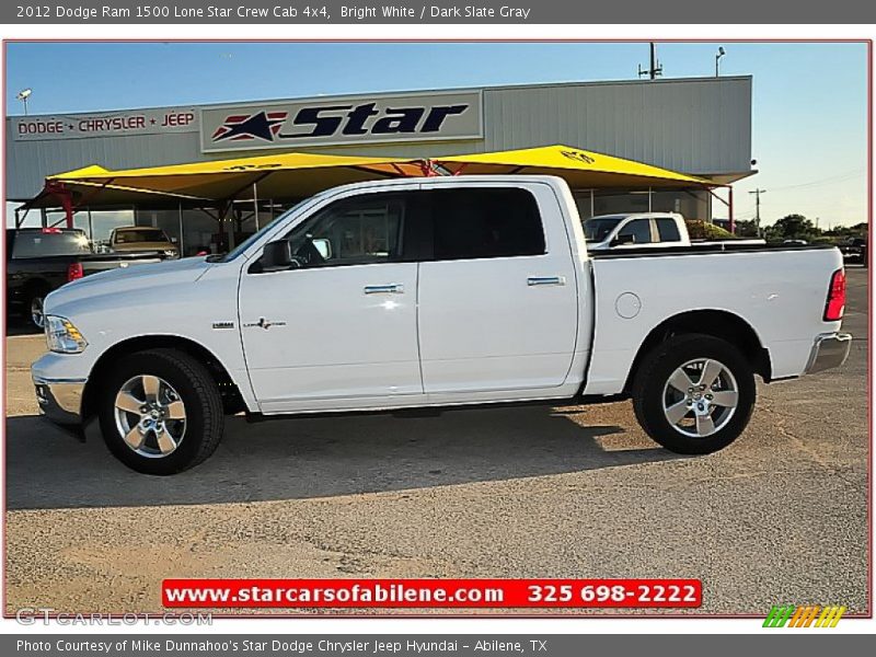 Bright White / Dark Slate Gray 2012 Dodge Ram 1500 Lone Star Crew Cab 4x4