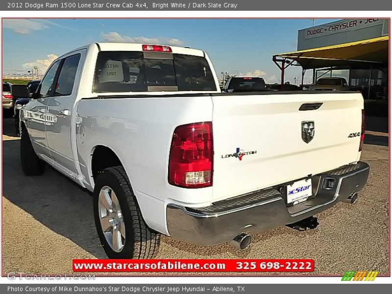 Bright White / Dark Slate Gray 2012 Dodge Ram 1500 Lone Star Crew Cab 4x4