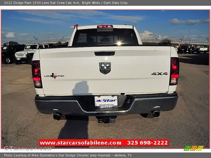 Bright White / Dark Slate Gray 2012 Dodge Ram 1500 Lone Star Crew Cab 4x4