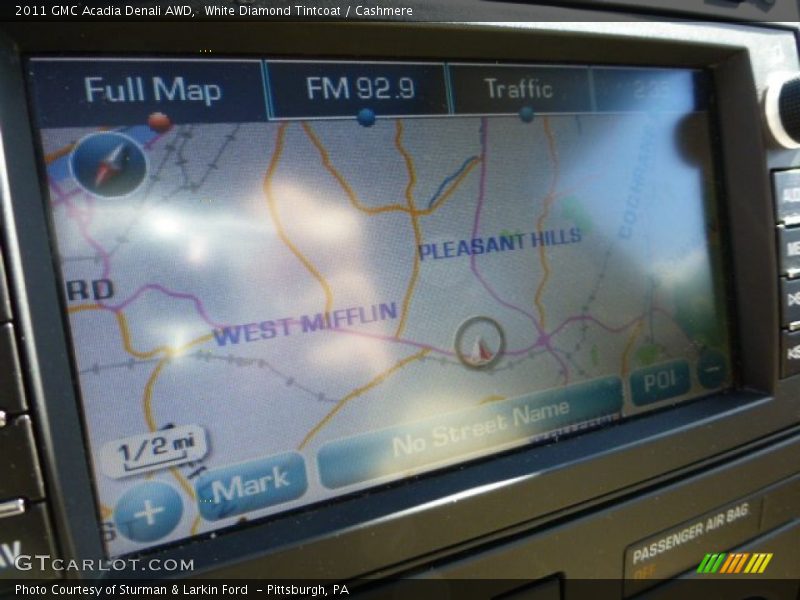 White Diamond Tintcoat / Cashmere 2011 GMC Acadia Denali AWD