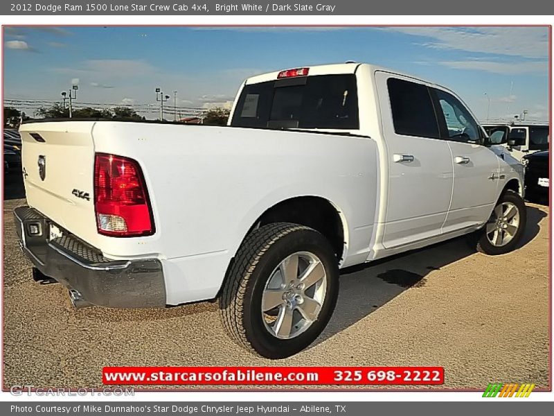 Bright White / Dark Slate Gray 2012 Dodge Ram 1500 Lone Star Crew Cab 4x4