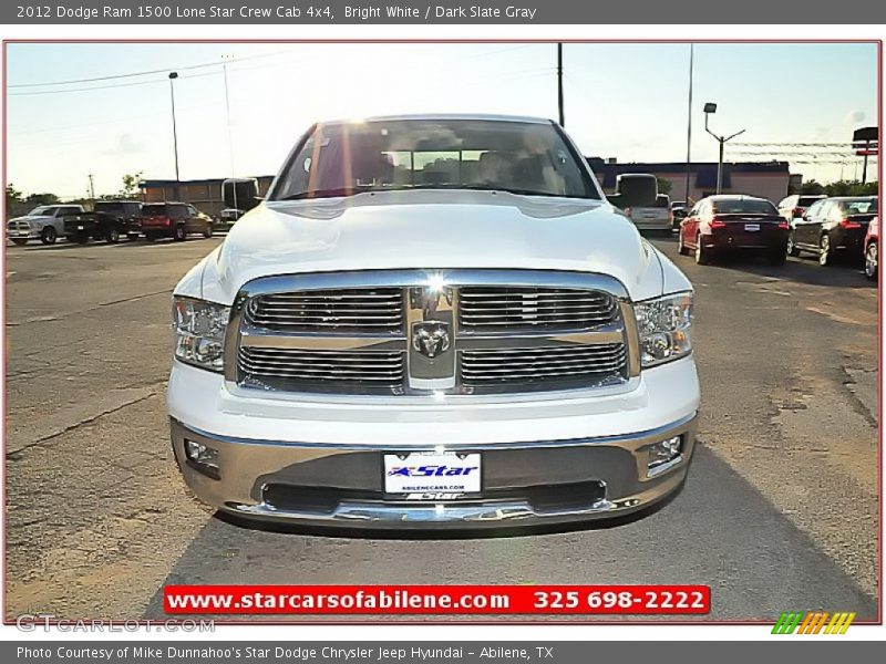 Bright White / Dark Slate Gray 2012 Dodge Ram 1500 Lone Star Crew Cab 4x4