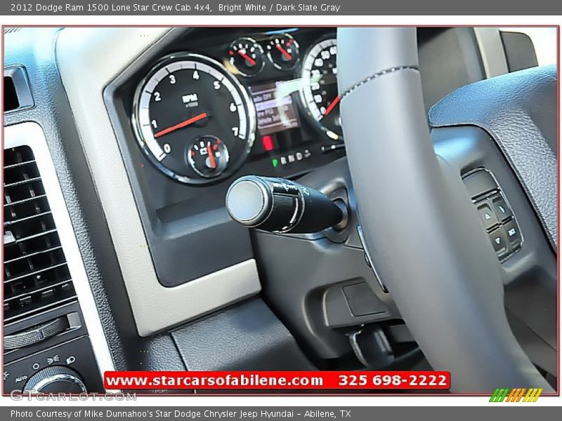 Bright White / Dark Slate Gray 2012 Dodge Ram 1500 Lone Star Crew Cab 4x4