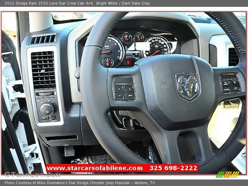 Bright White / Dark Slate Gray 2012 Dodge Ram 1500 Lone Star Crew Cab 4x4