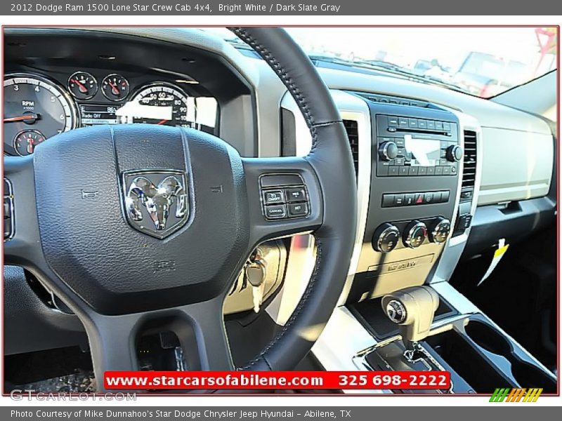 Bright White / Dark Slate Gray 2012 Dodge Ram 1500 Lone Star Crew Cab 4x4