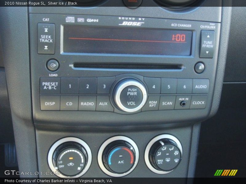 Silver Ice / Black 2010 Nissan Rogue SL
