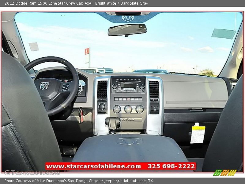 Bright White / Dark Slate Gray 2012 Dodge Ram 1500 Lone Star Crew Cab 4x4