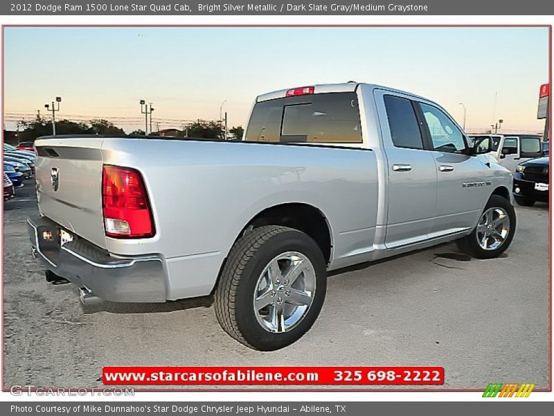 Bright Silver Metallic / Dark Slate Gray/Medium Graystone 2012 Dodge Ram 1500 Lone Star Quad Cab