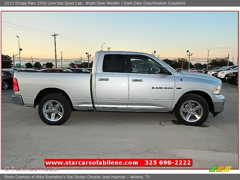 Bright Silver Metallic / Dark Slate Gray/Medium Graystone 2012 Dodge Ram 1500 Lone Star Quad Cab
