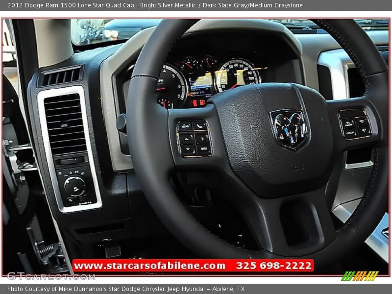 Bright Silver Metallic / Dark Slate Gray/Medium Graystone 2012 Dodge Ram 1500 Lone Star Quad Cab