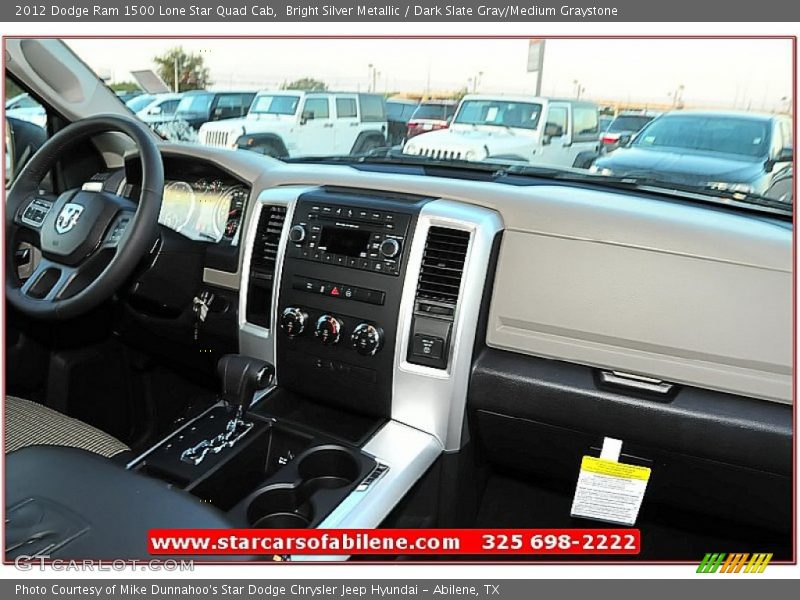Bright Silver Metallic / Dark Slate Gray/Medium Graystone 2012 Dodge Ram 1500 Lone Star Quad Cab