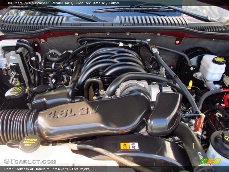 Vivid Red Metallic / Camel 2008 Mercury Mountaineer Premier AWD