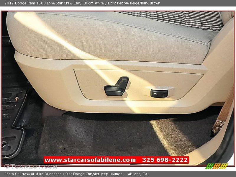 Bright White / Light Pebble Beige/Bark Brown 2012 Dodge Ram 1500 Lone Star Crew Cab