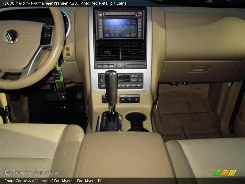 Vivid Red Metallic / Camel 2008 Mercury Mountaineer Premier AWD
