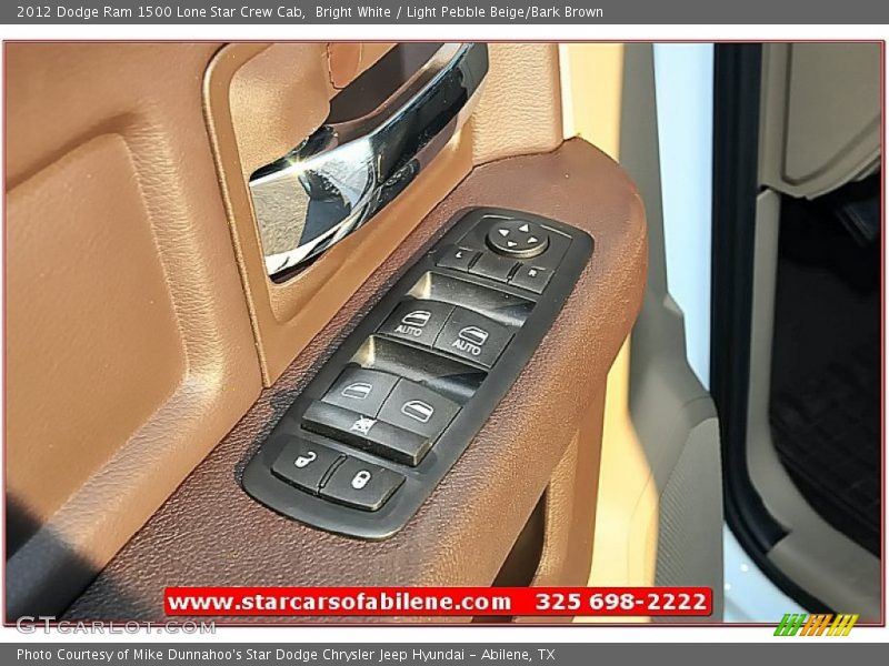 Bright White / Light Pebble Beige/Bark Brown 2012 Dodge Ram 1500 Lone Star Crew Cab