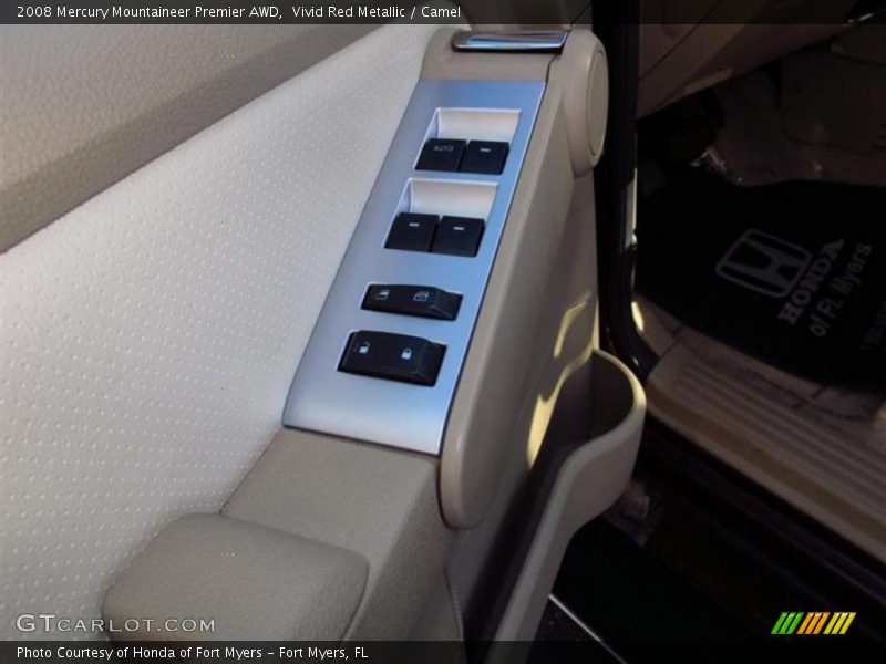 Vivid Red Metallic / Camel 2008 Mercury Mountaineer Premier AWD