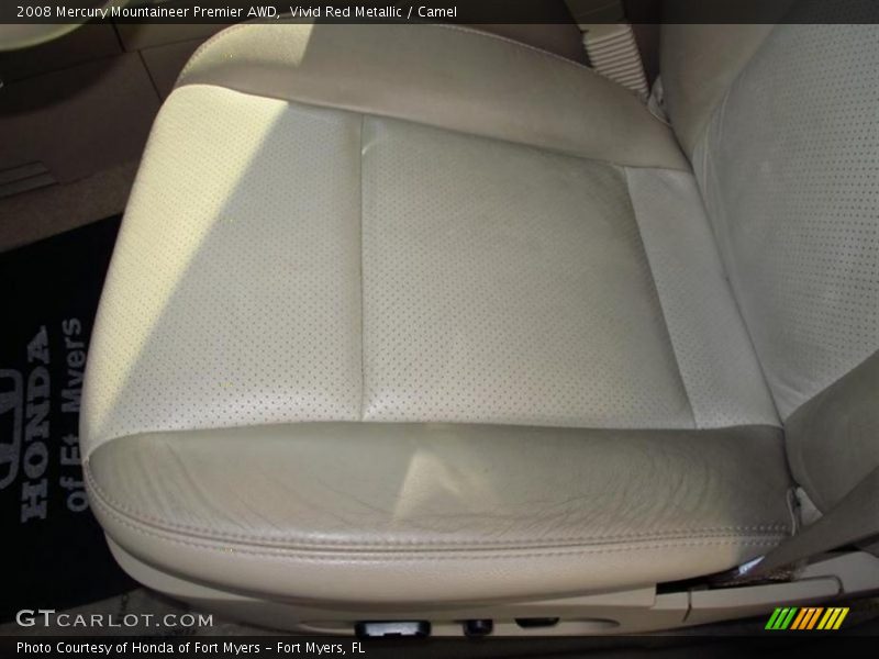 Vivid Red Metallic / Camel 2008 Mercury Mountaineer Premier AWD