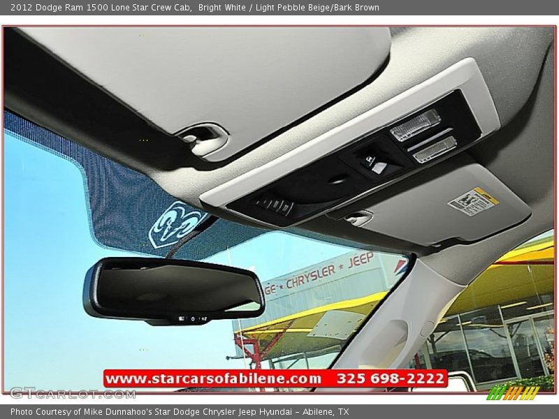 Bright White / Light Pebble Beige/Bark Brown 2012 Dodge Ram 1500 Lone Star Crew Cab