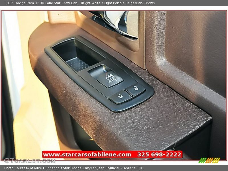 Bright White / Light Pebble Beige/Bark Brown 2012 Dodge Ram 1500 Lone Star Crew Cab
