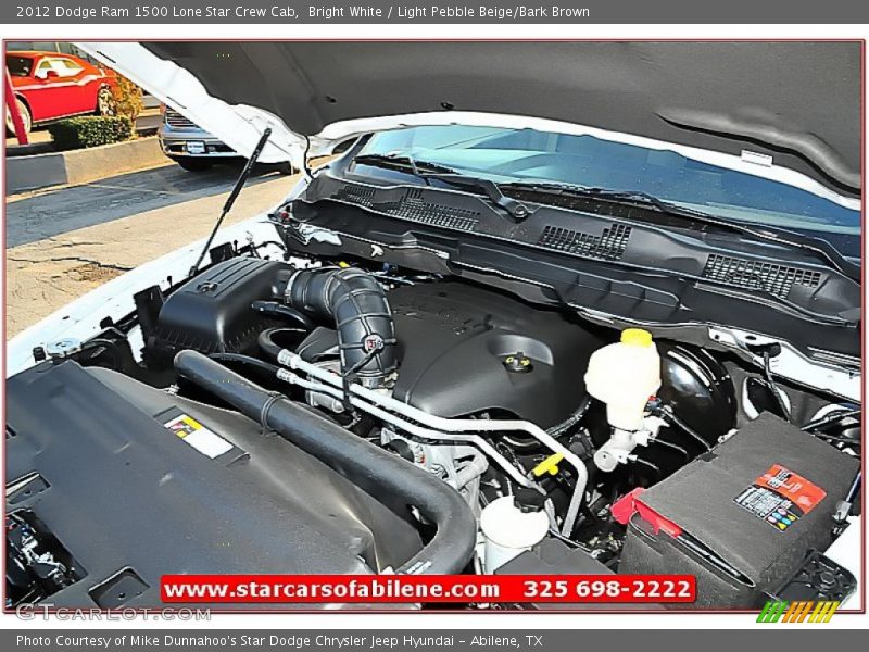 Bright White / Light Pebble Beige/Bark Brown 2012 Dodge Ram 1500 Lone Star Crew Cab