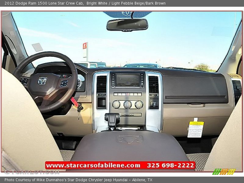 Bright White / Light Pebble Beige/Bark Brown 2012 Dodge Ram 1500 Lone Star Crew Cab