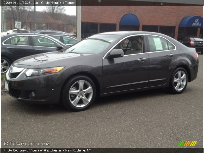 Grigio Metallic / Taupe 2009 Acura TSX Sedan