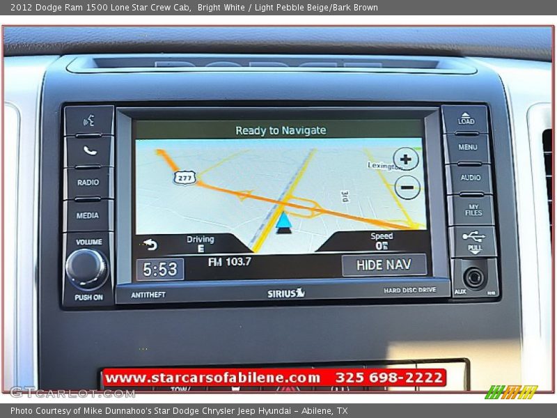 Bright White / Light Pebble Beige/Bark Brown 2012 Dodge Ram 1500 Lone Star Crew Cab