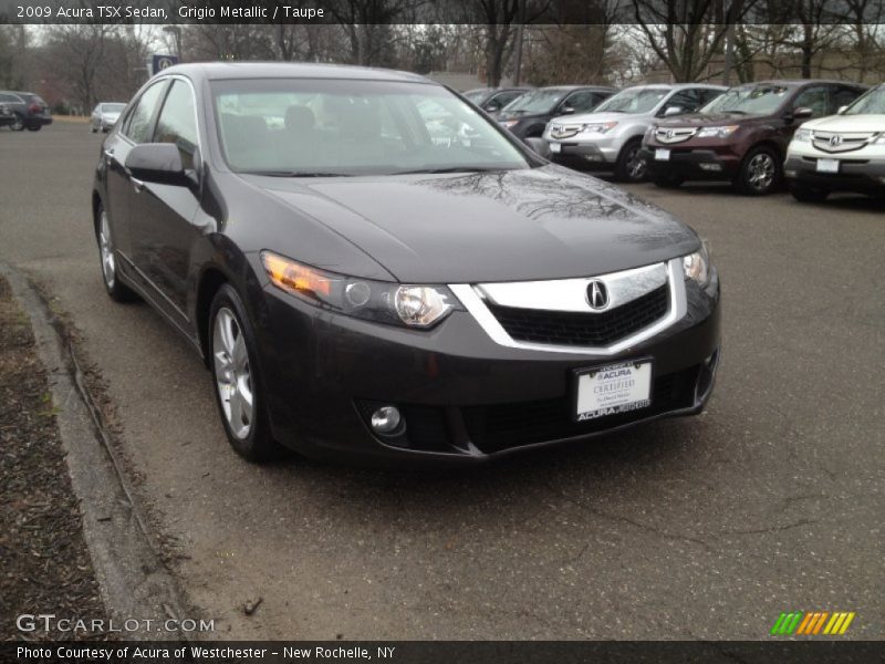 Grigio Metallic / Taupe 2009 Acura TSX Sedan
