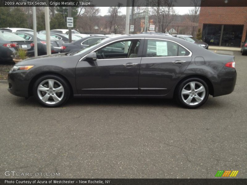 Grigio Metallic / Taupe 2009 Acura TSX Sedan