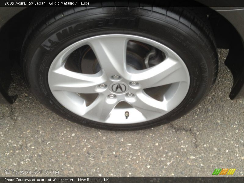 Grigio Metallic / Taupe 2009 Acura TSX Sedan