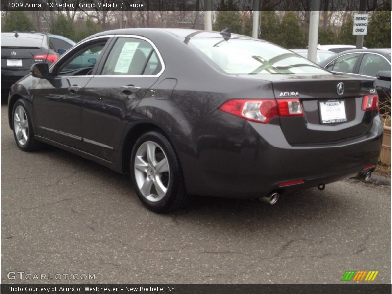 Grigio Metallic / Taupe 2009 Acura TSX Sedan