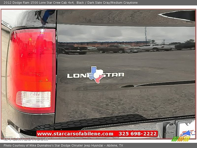 Black / Dark Slate Gray/Medium Graystone 2012 Dodge Ram 1500 Lone Star Crew Cab 4x4