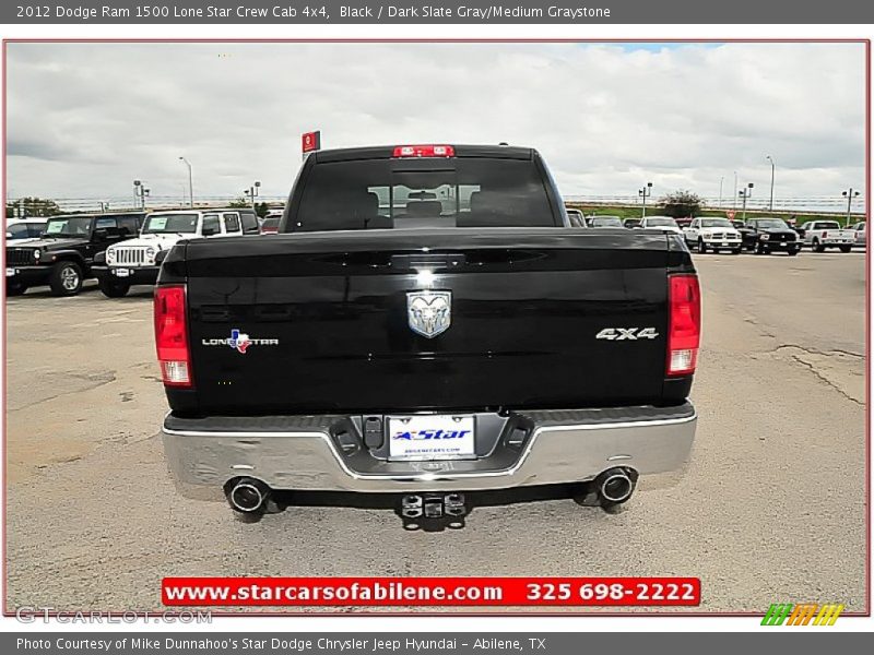 Black / Dark Slate Gray/Medium Graystone 2012 Dodge Ram 1500 Lone Star Crew Cab 4x4