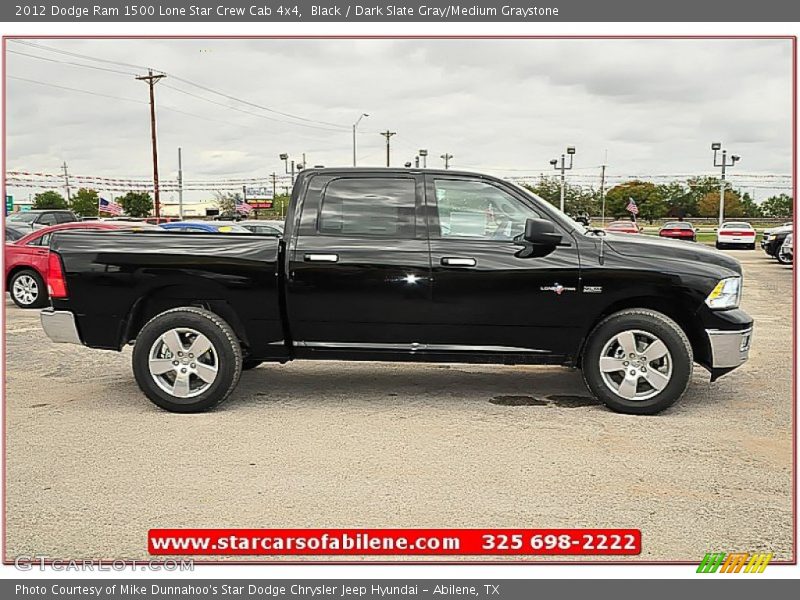 Black / Dark Slate Gray/Medium Graystone 2012 Dodge Ram 1500 Lone Star Crew Cab 4x4