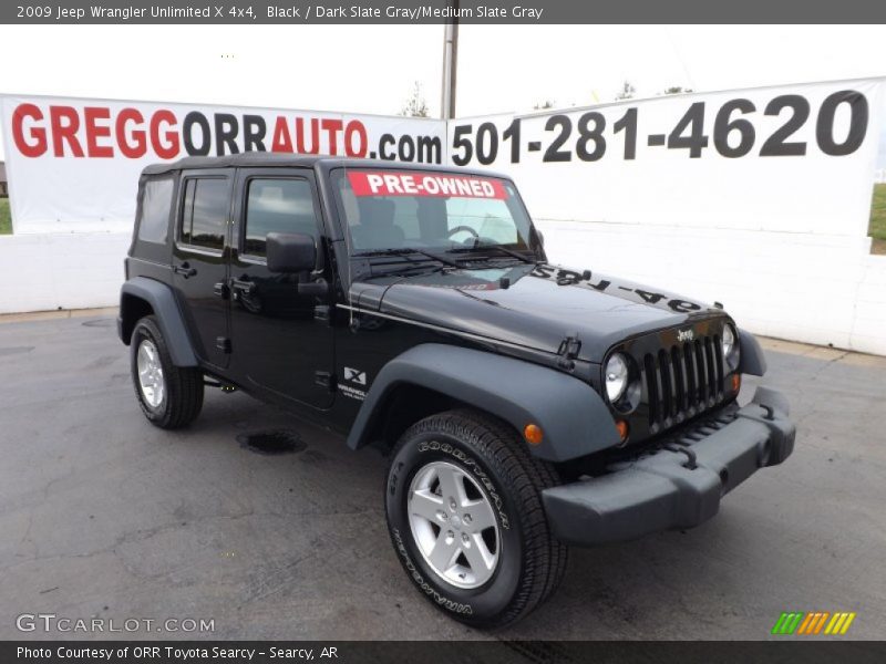 Black / Dark Slate Gray/Medium Slate Gray 2009 Jeep Wrangler Unlimited X 4x4